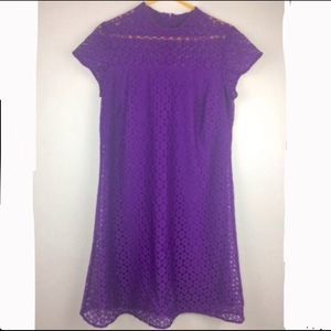 Shelby&Palmer deep purple dress w/ lace circles-14